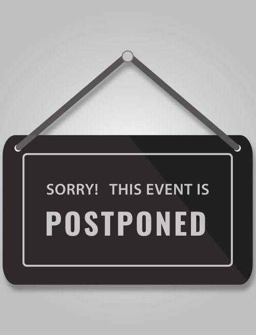 Webinar and event postpone